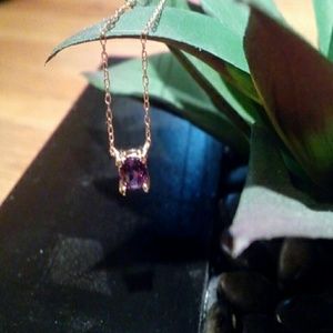 Gold over Sterling Amethyst necklace